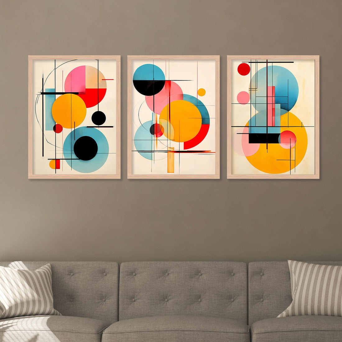 New Rainbow Colour Shapes Art