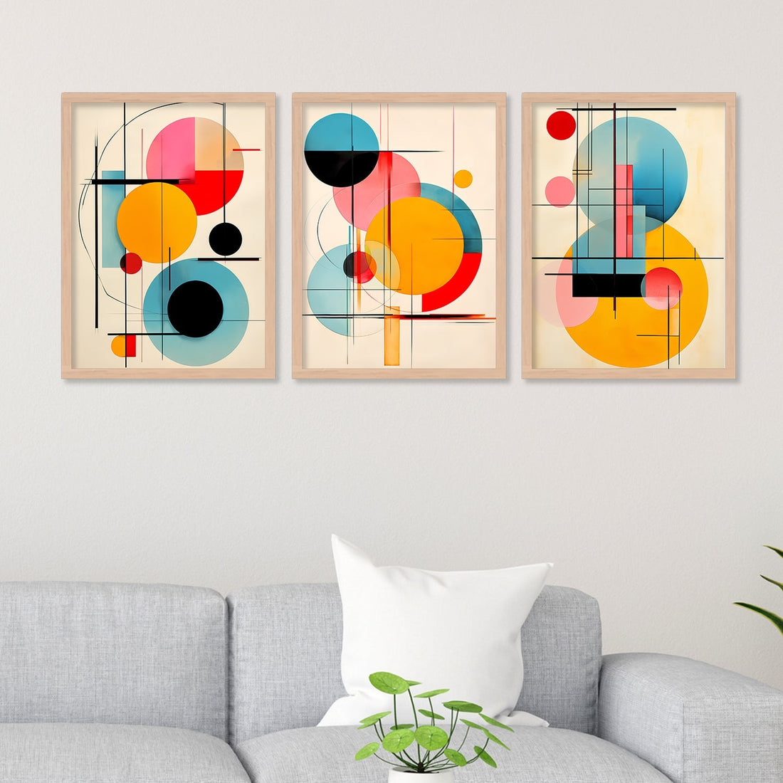 New Rainbow Colour Shapes Art