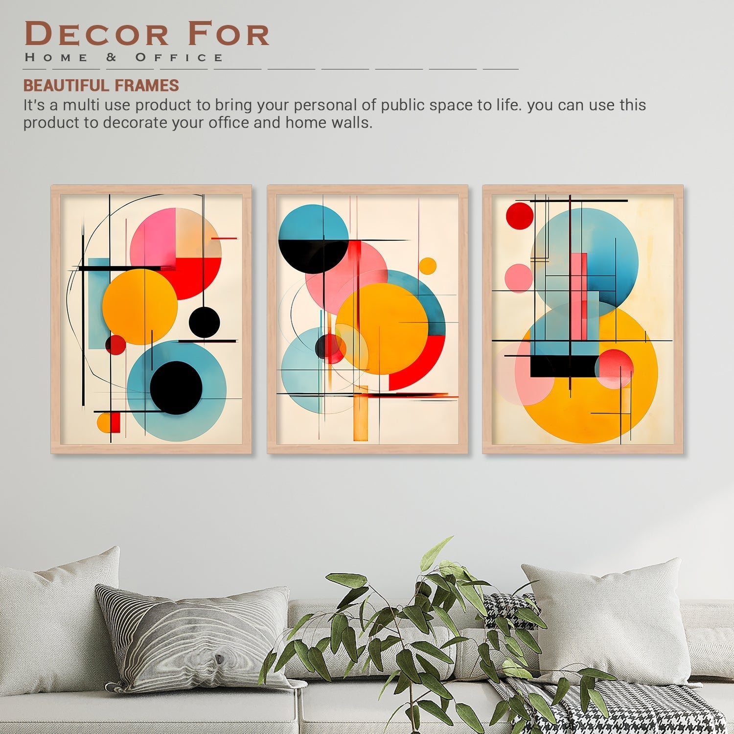 New Rainbow Colour Shapes Art