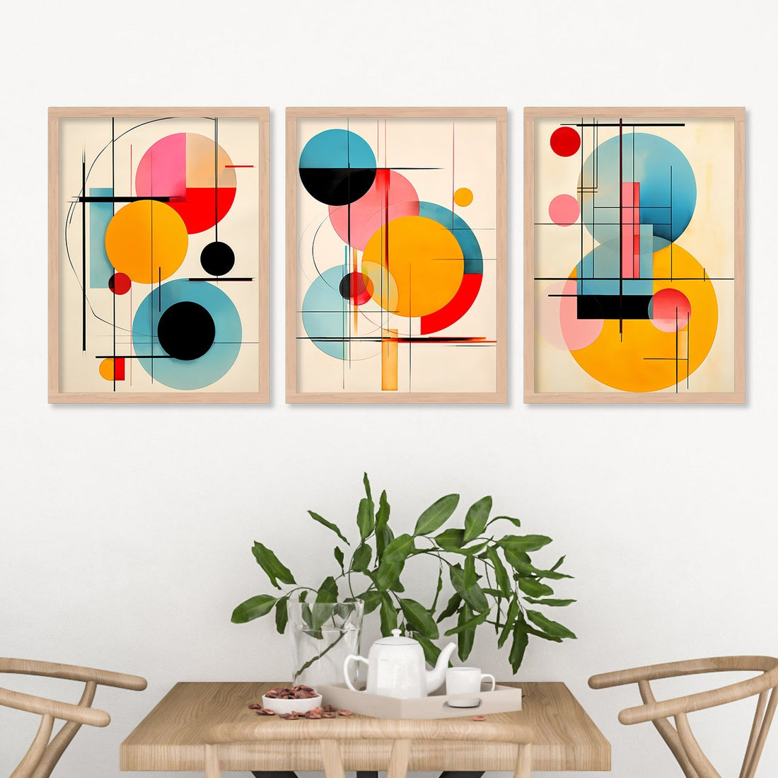 New Rainbow Colour Shapes Art