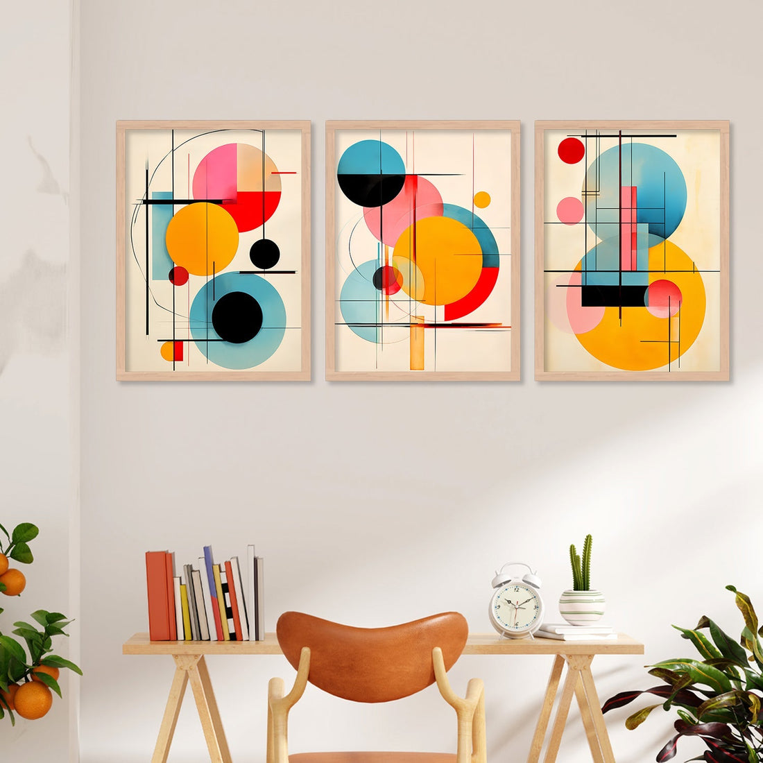 New Rainbow Colour Shapes Art
