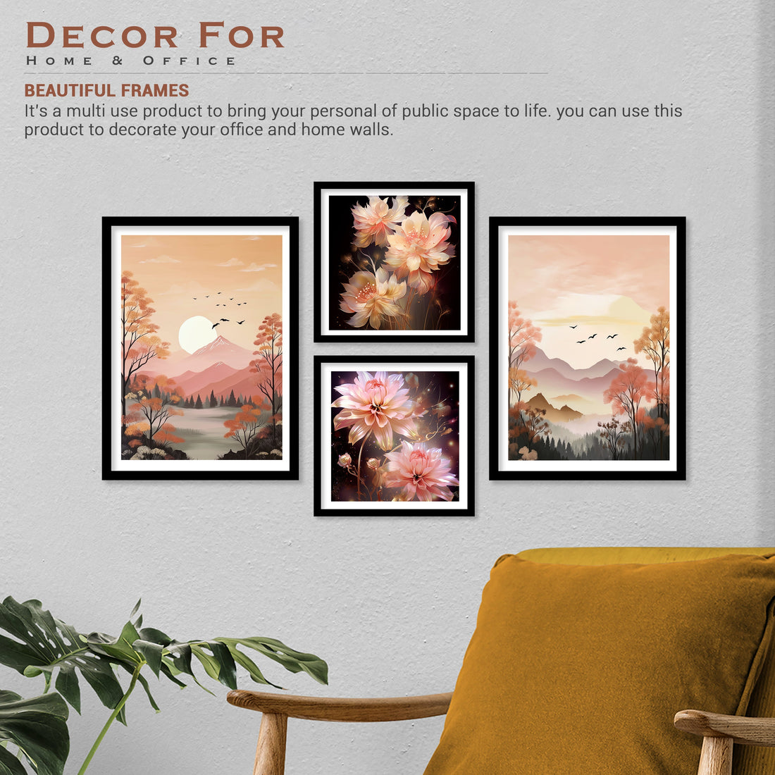 Sunset View In Jungle Wall Art