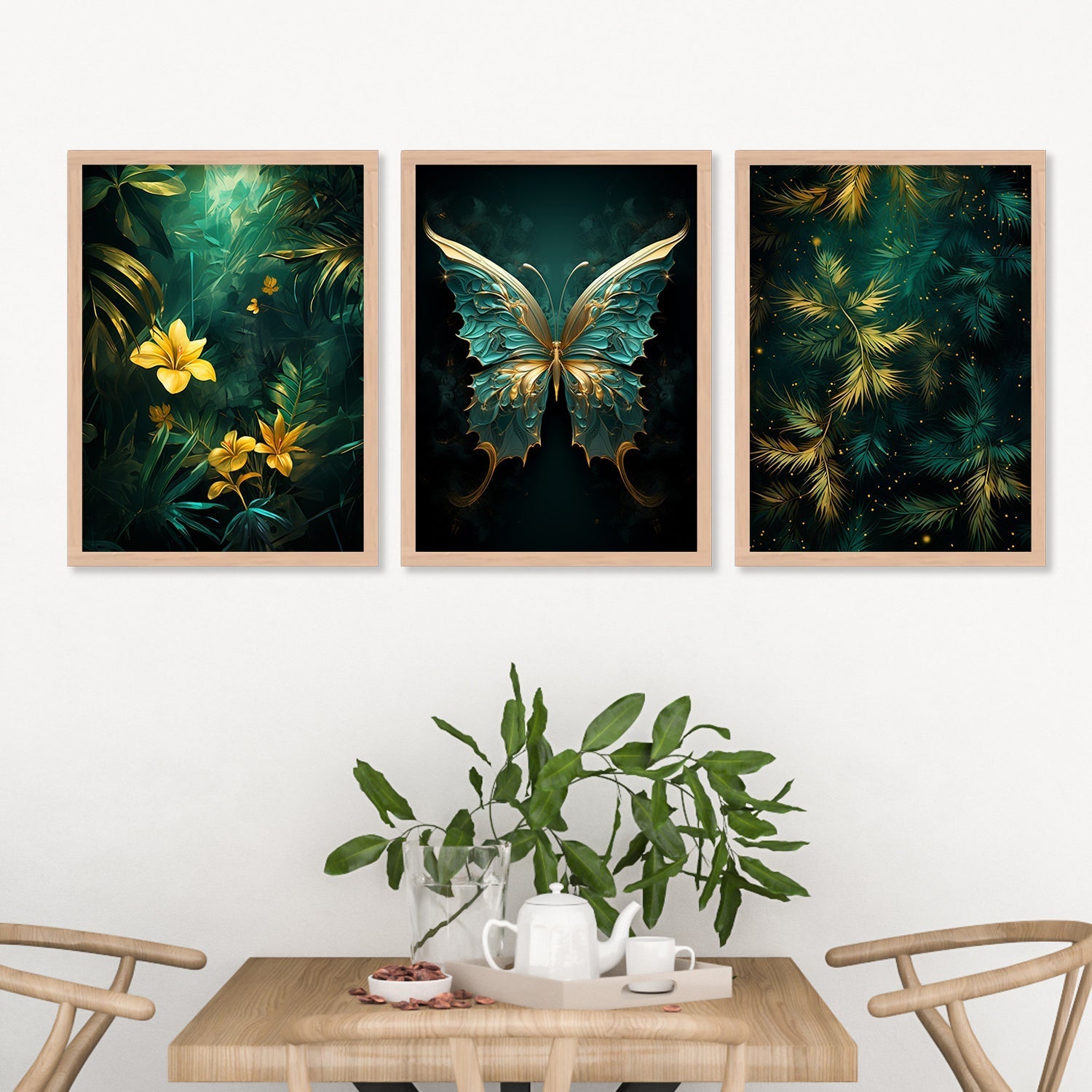 New Shining Green Colour Butterfly