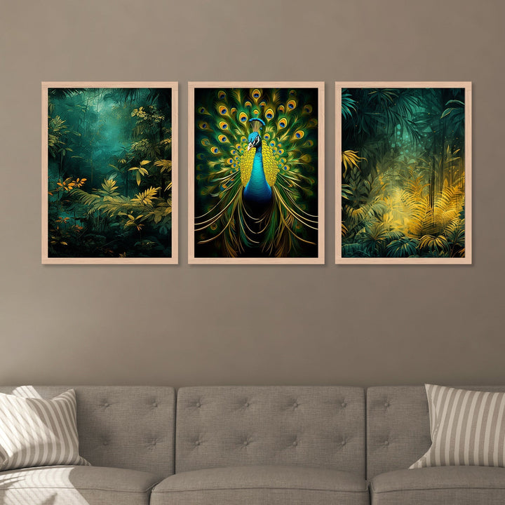 Peacock With Jungle Art
