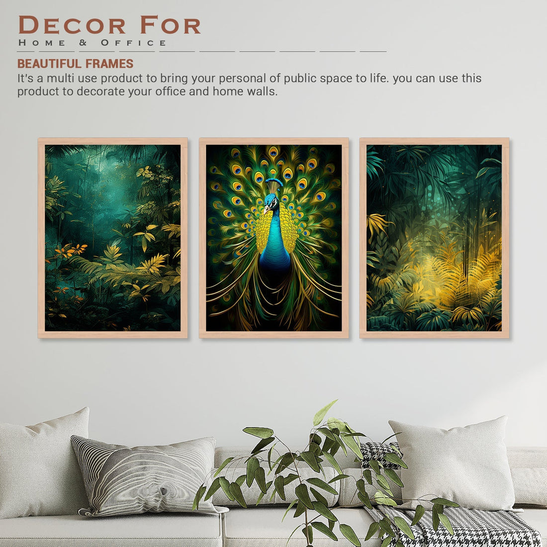 Peacock With Jungle Art