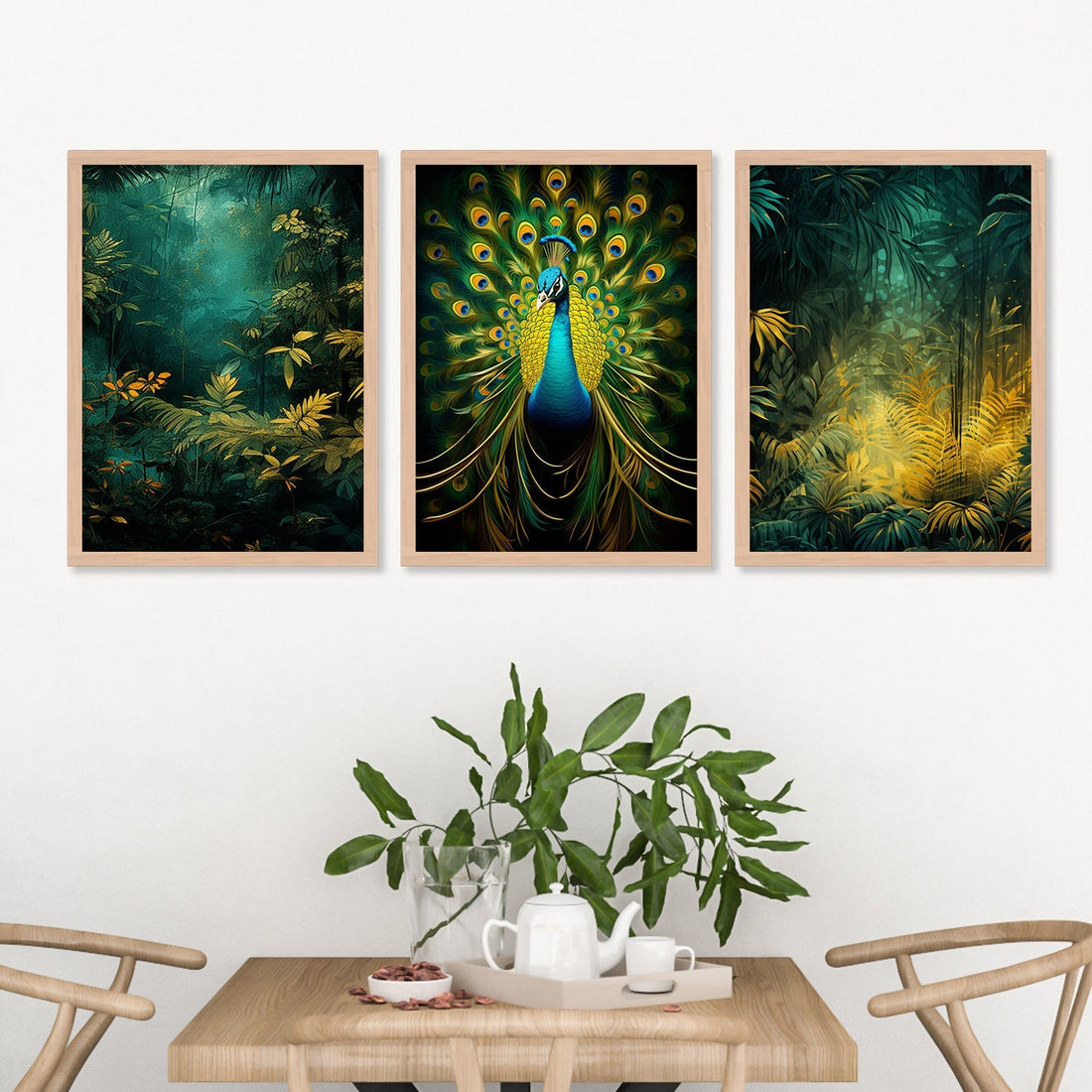 Peacock With Jungle Art