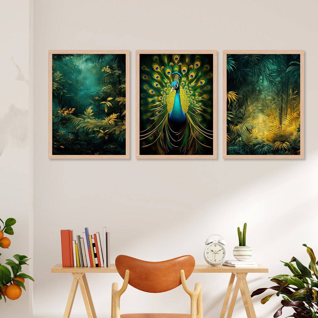 Peacock With Jungle Art