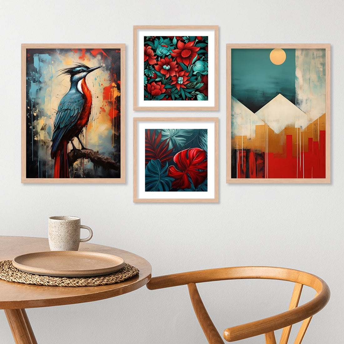 Bird With Flower Painting