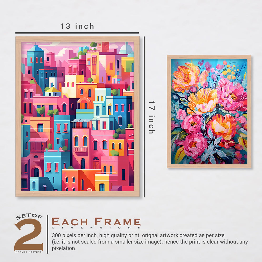 Pink City (Set Of 2)