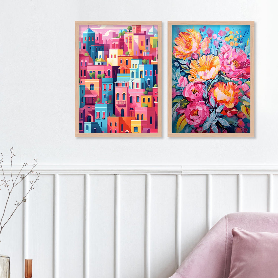 Pink City (Set Of 2)