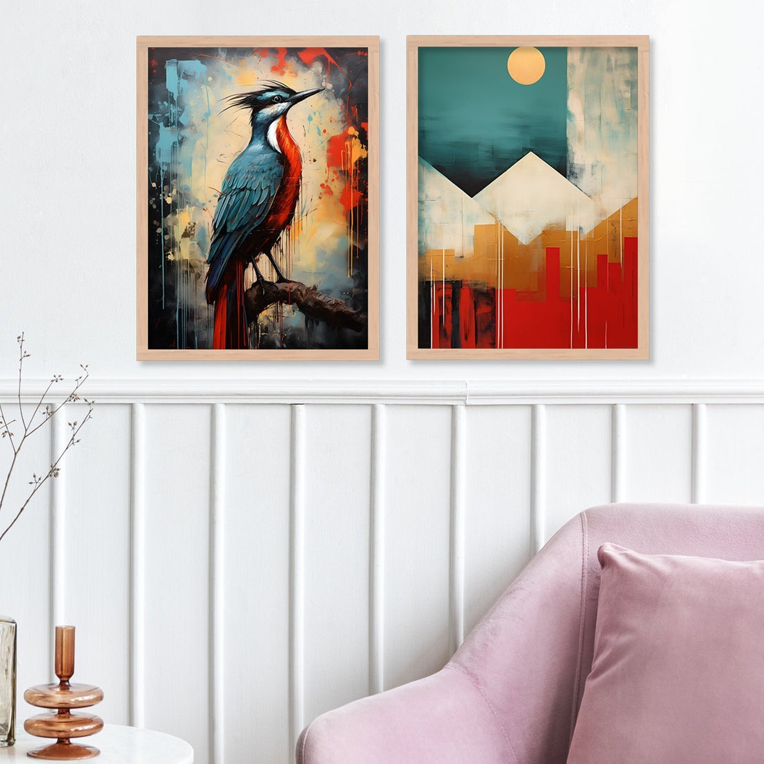 Bird With Flower Painting