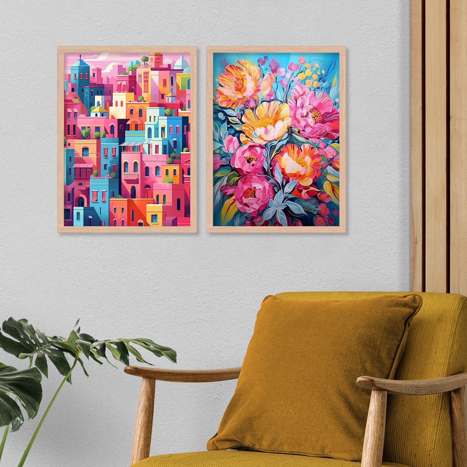 Pink City (Set Of 2)