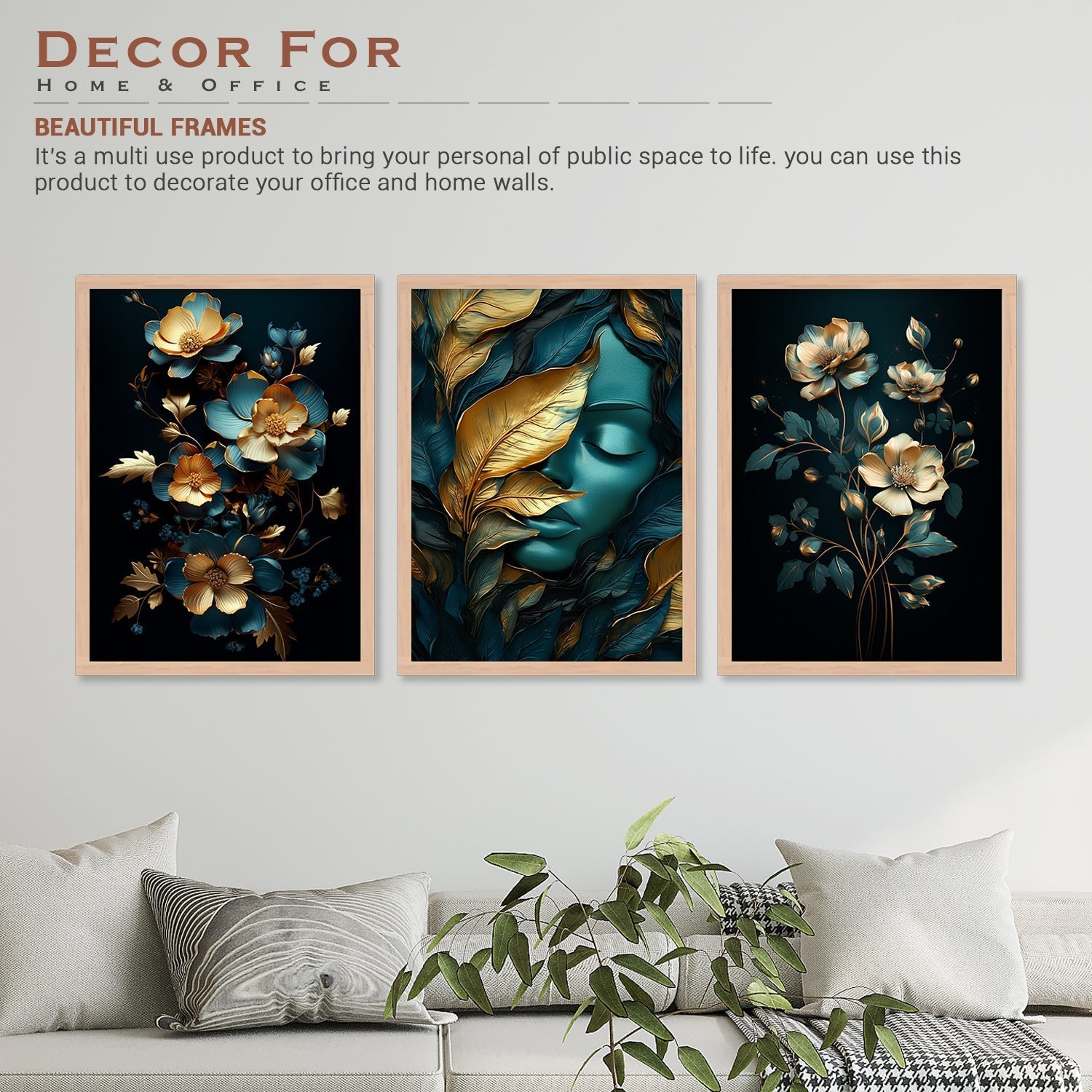 Golden And Blue Colour Design