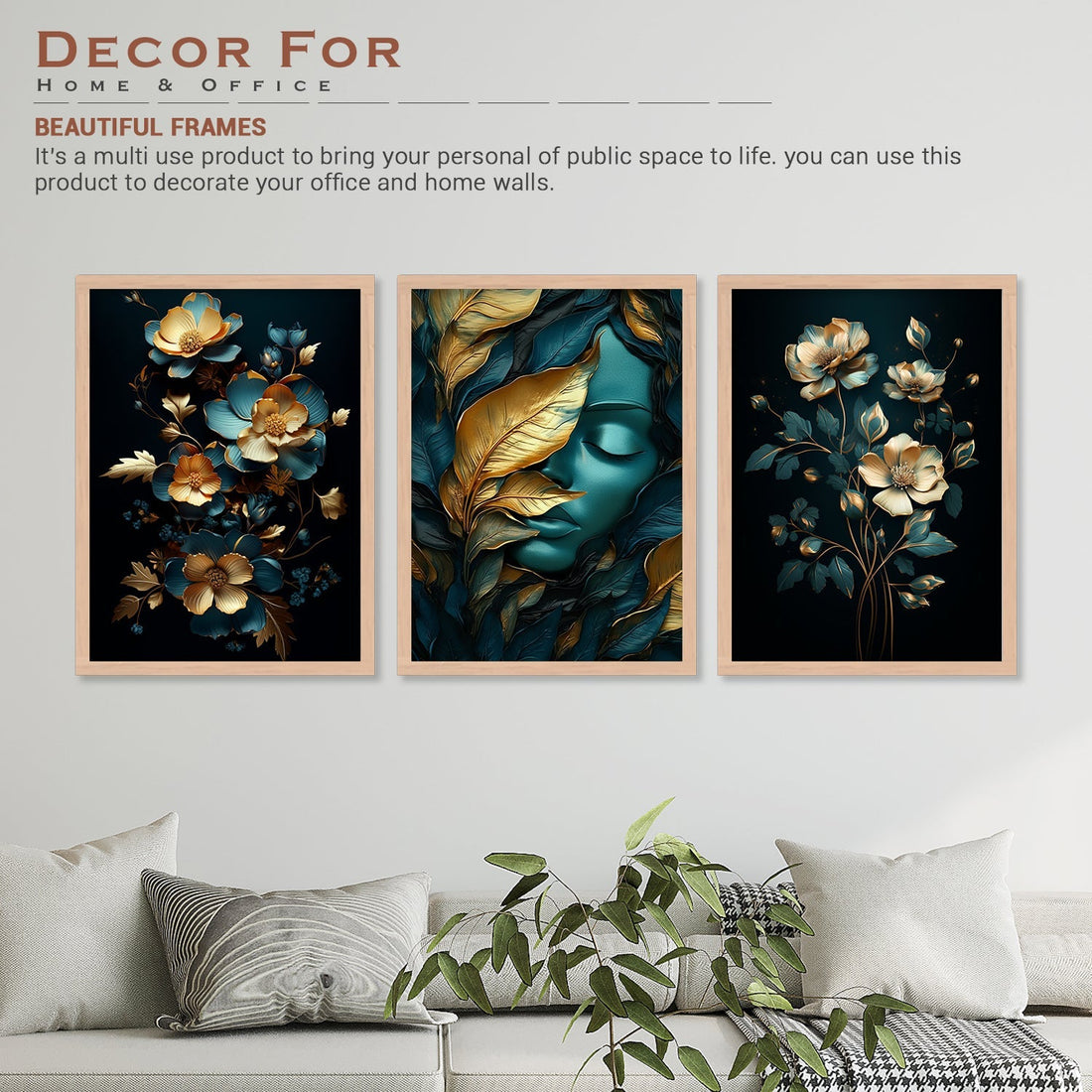 Golden And Blue Colour Design