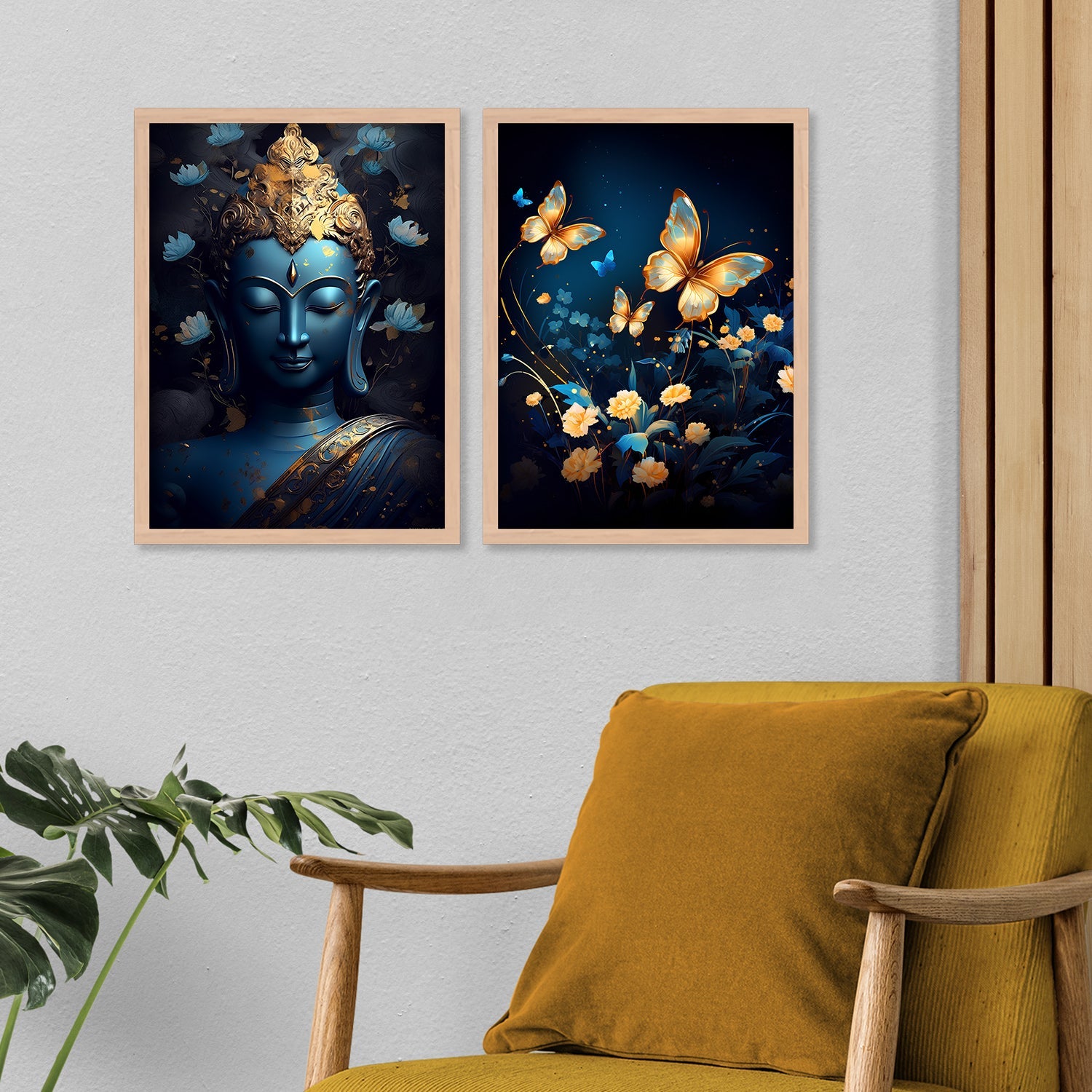 Butterfly With Lord Buddha