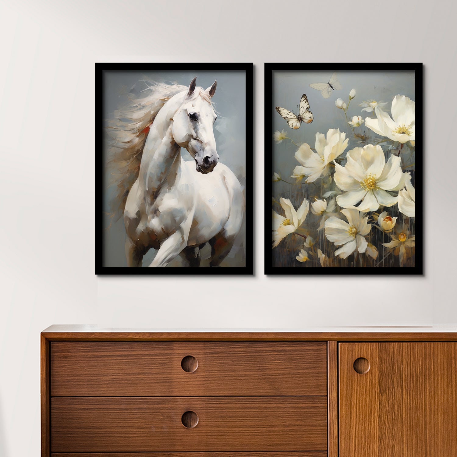 White Racing Horse