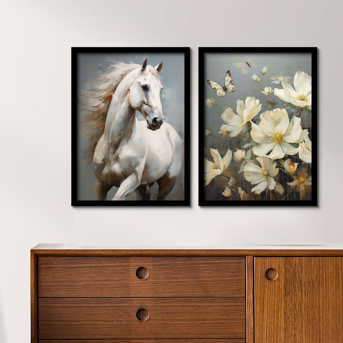 White Racing Horse