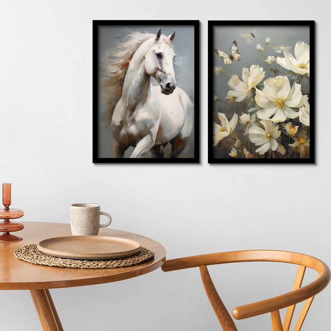 White Racing Horse