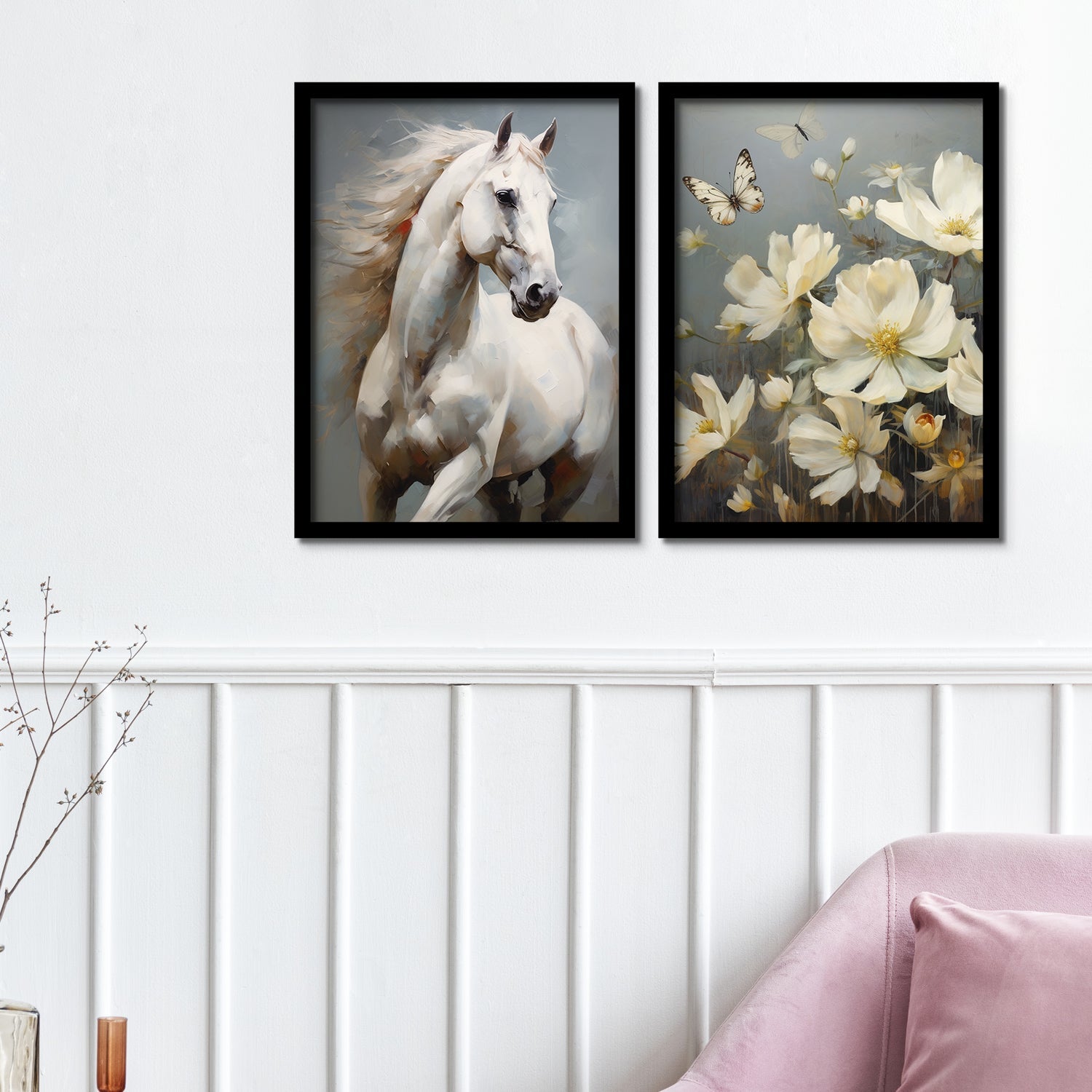 White Racing Horse