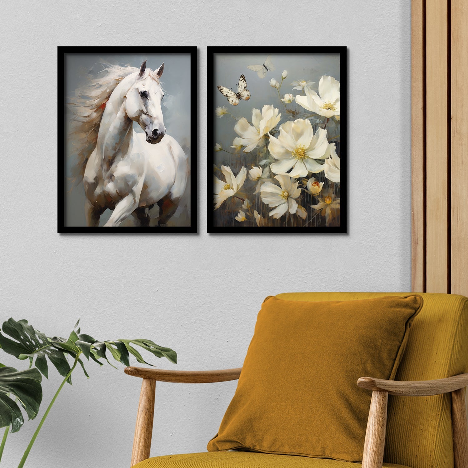 White Racing Horse