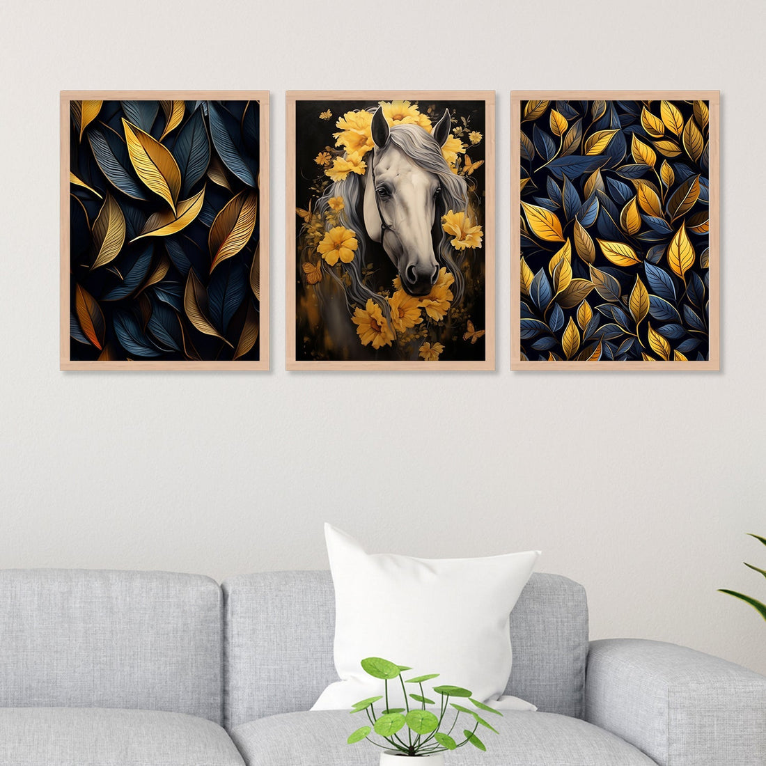 New Horse And Flower Art