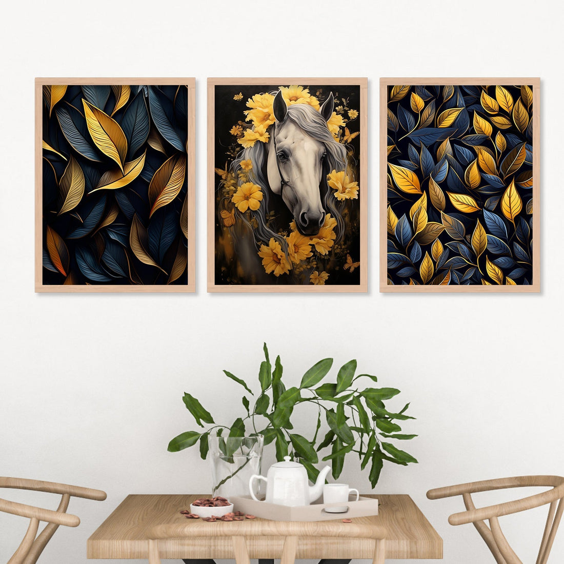 New Horse And Flower Art