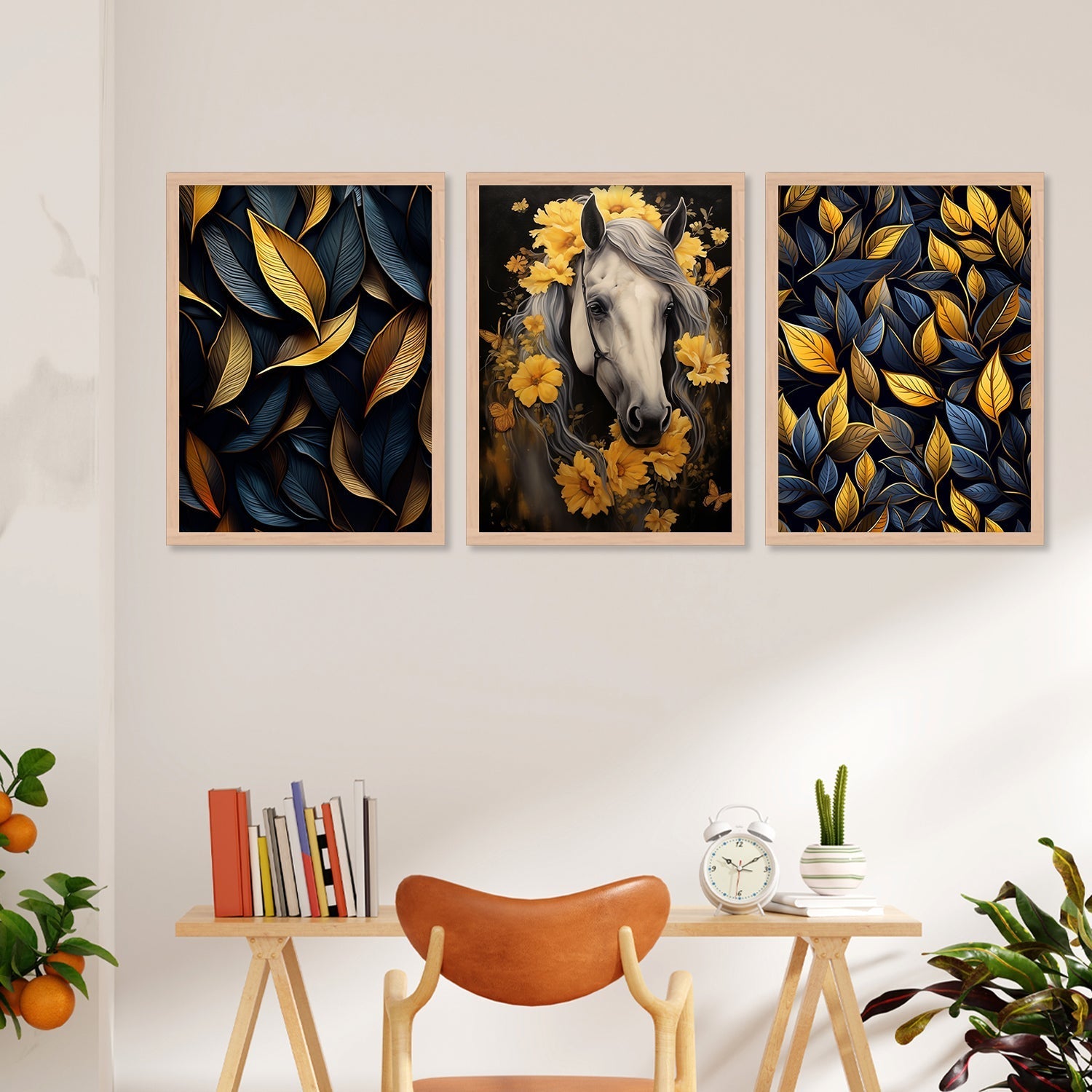 New Horse And Flower Art