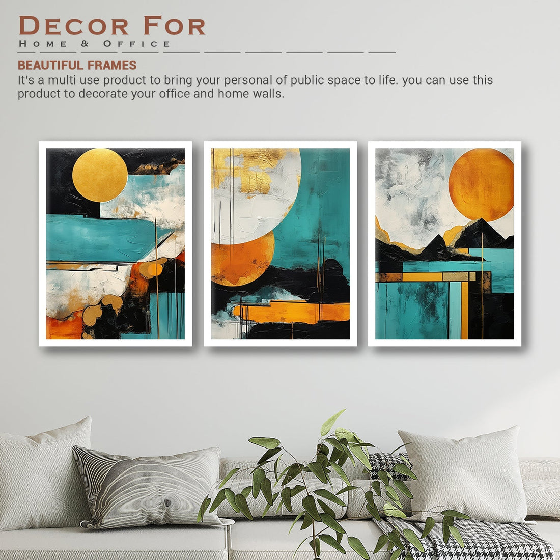 Colourfull Shapes Brush Painting Art