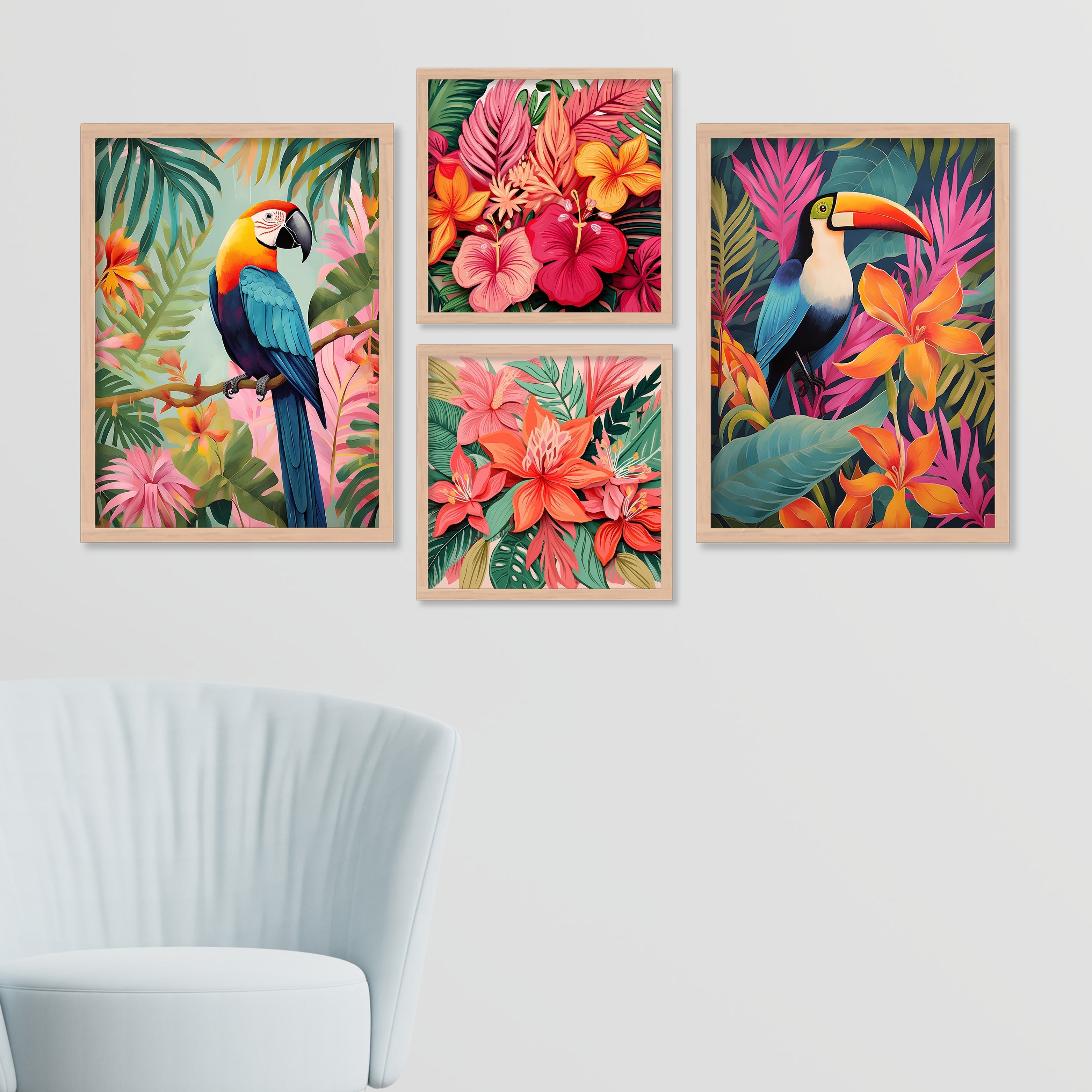 Colourful Parrot Art
