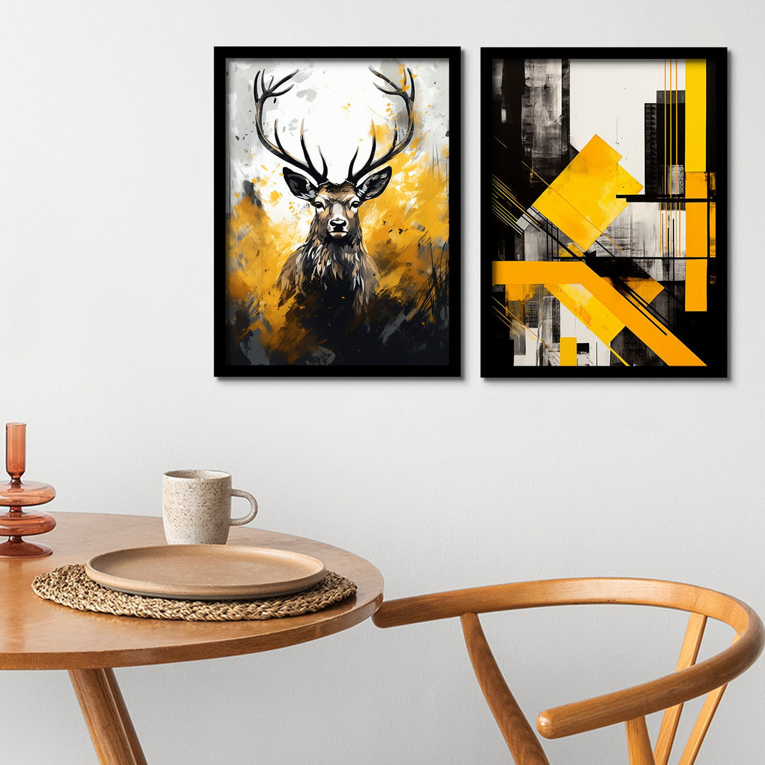 Rectangular Design With Deer