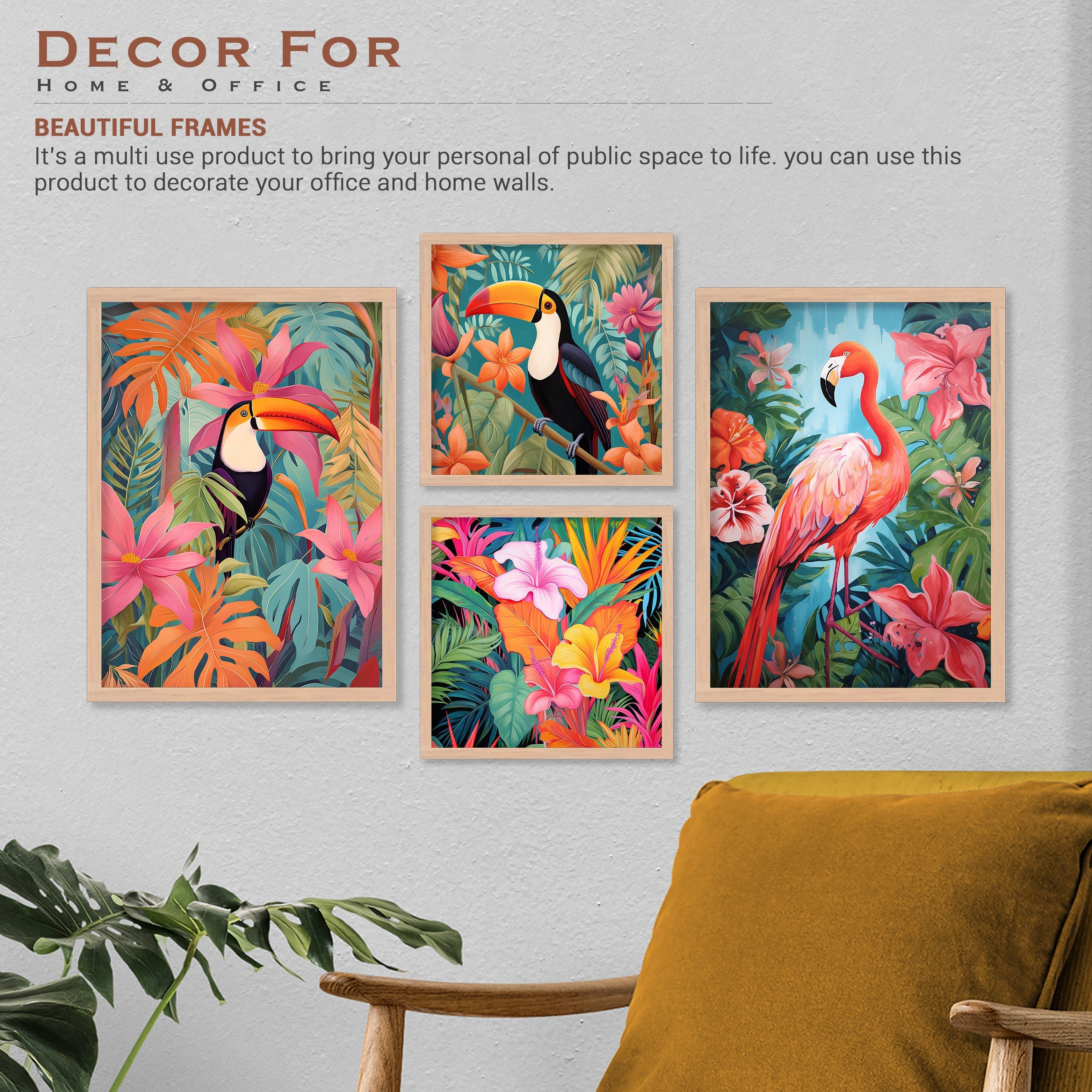 Bird Art Flower Painting