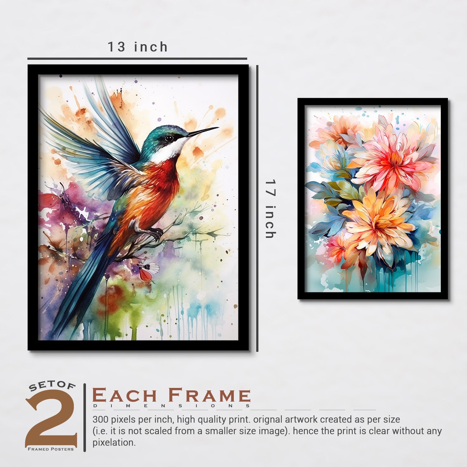 Holi Colour Bird Art