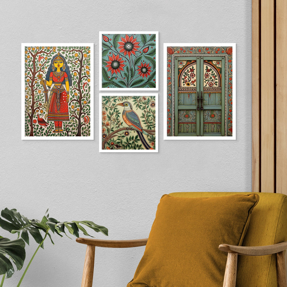 Fourfold Flower Fables Wall Painting