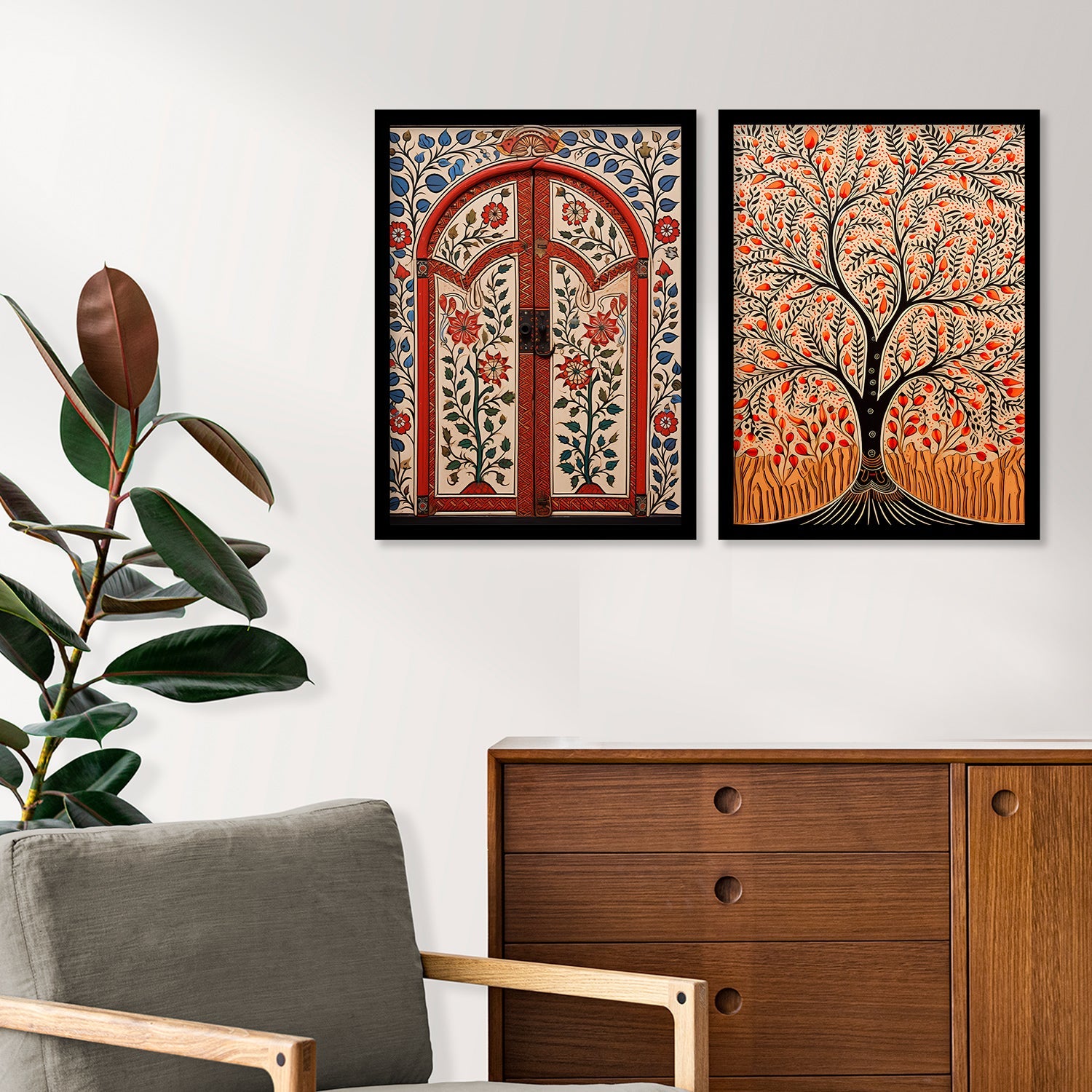 Tree Madhubani