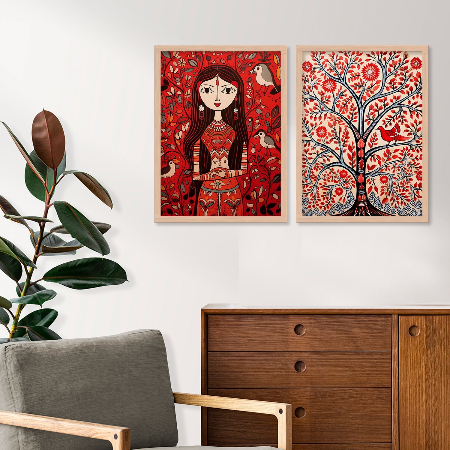 Floral Symphony Wall Painting