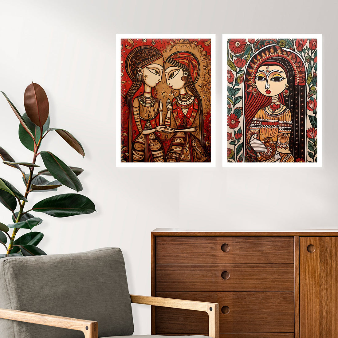 Soulful Sisters Wall Painting