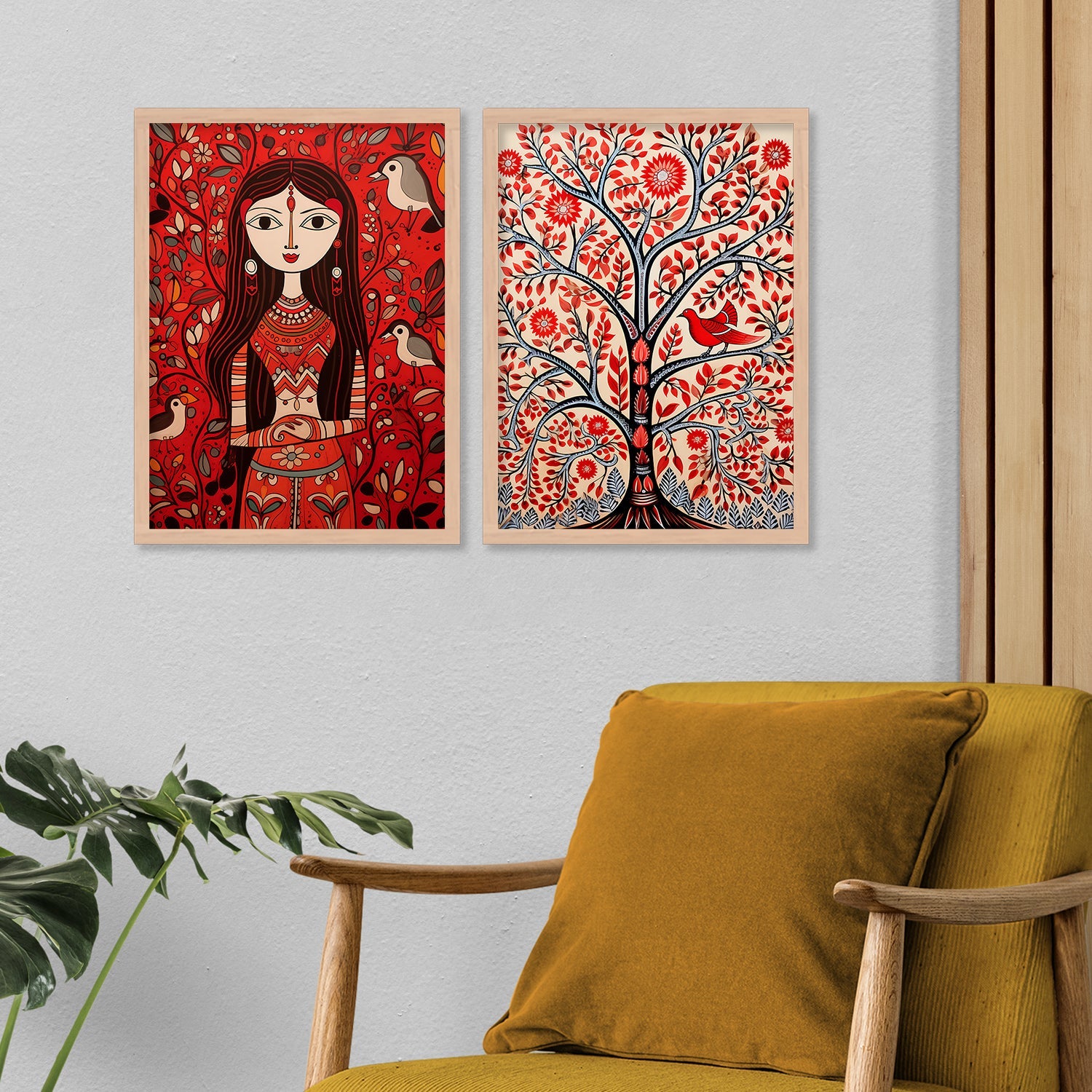 Floral Symphony Wall Painting