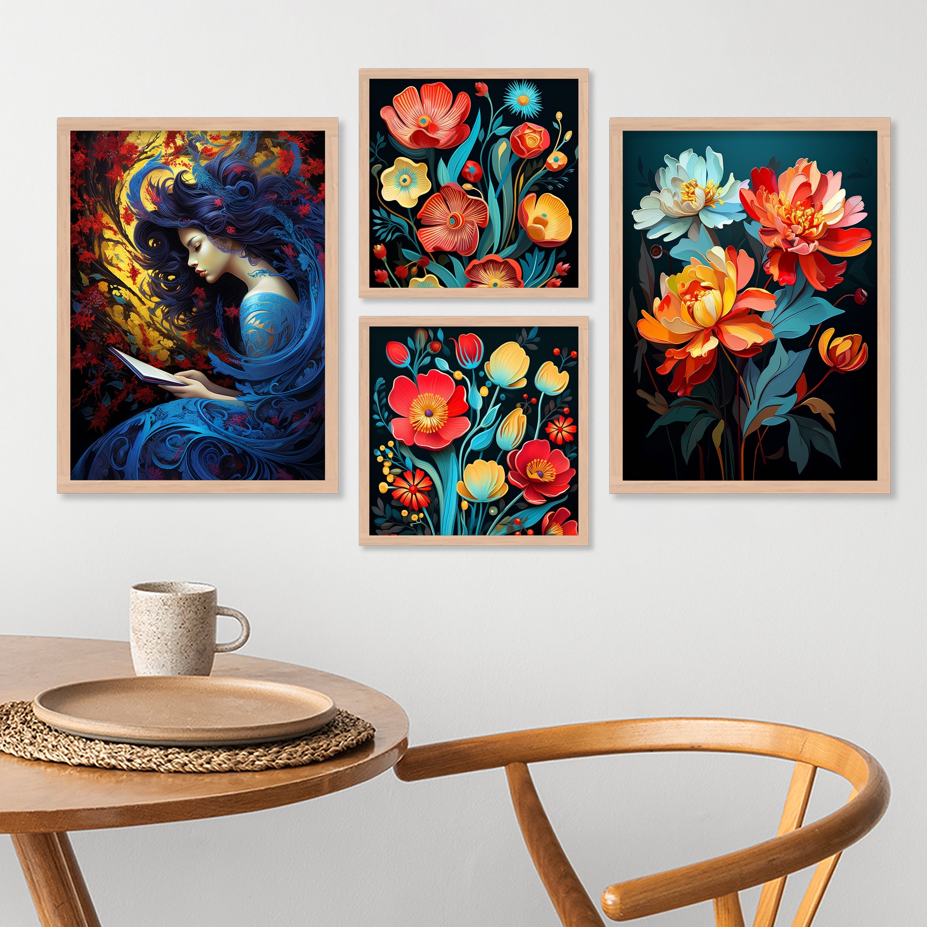 Coloured Flower Art