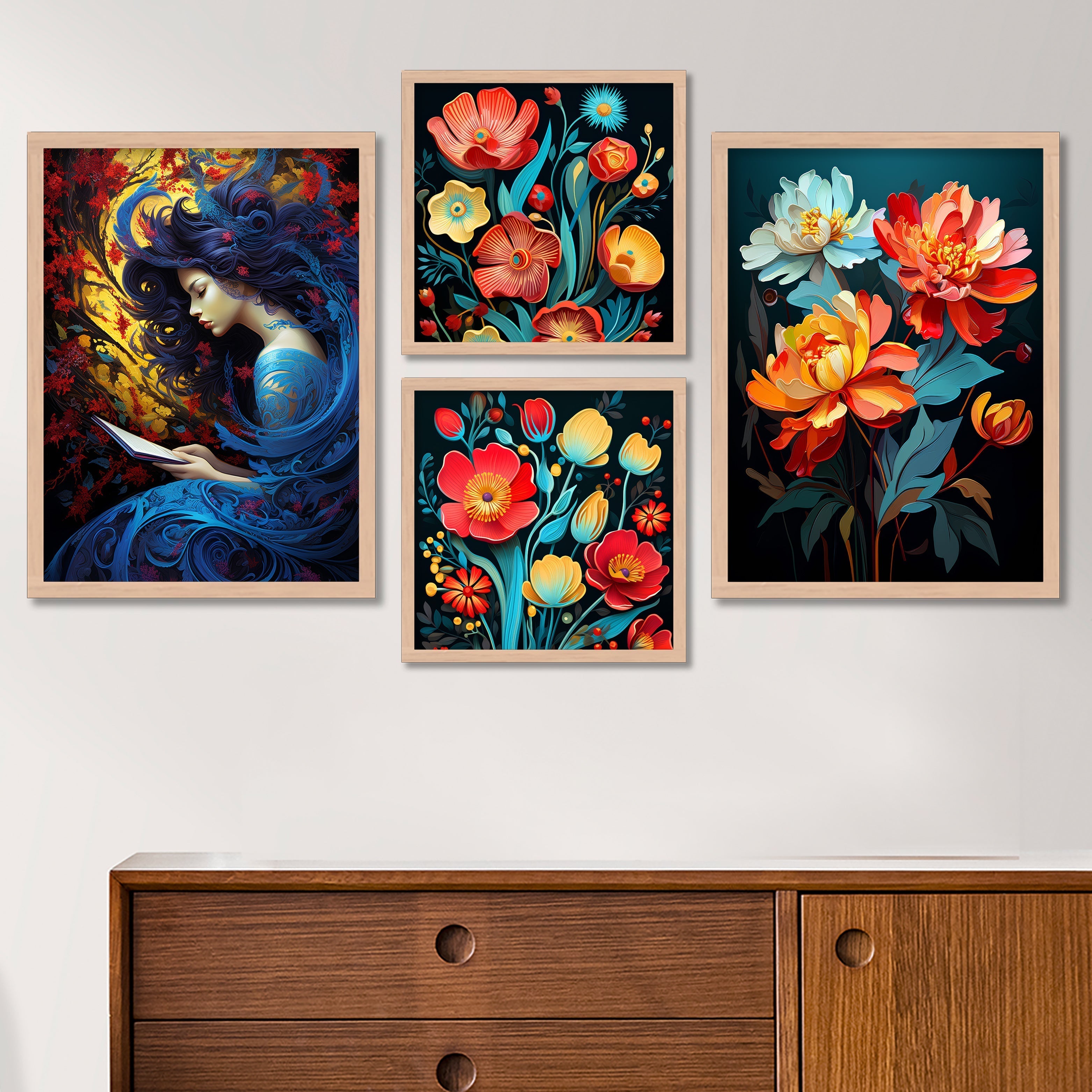 Coloured Flower Art