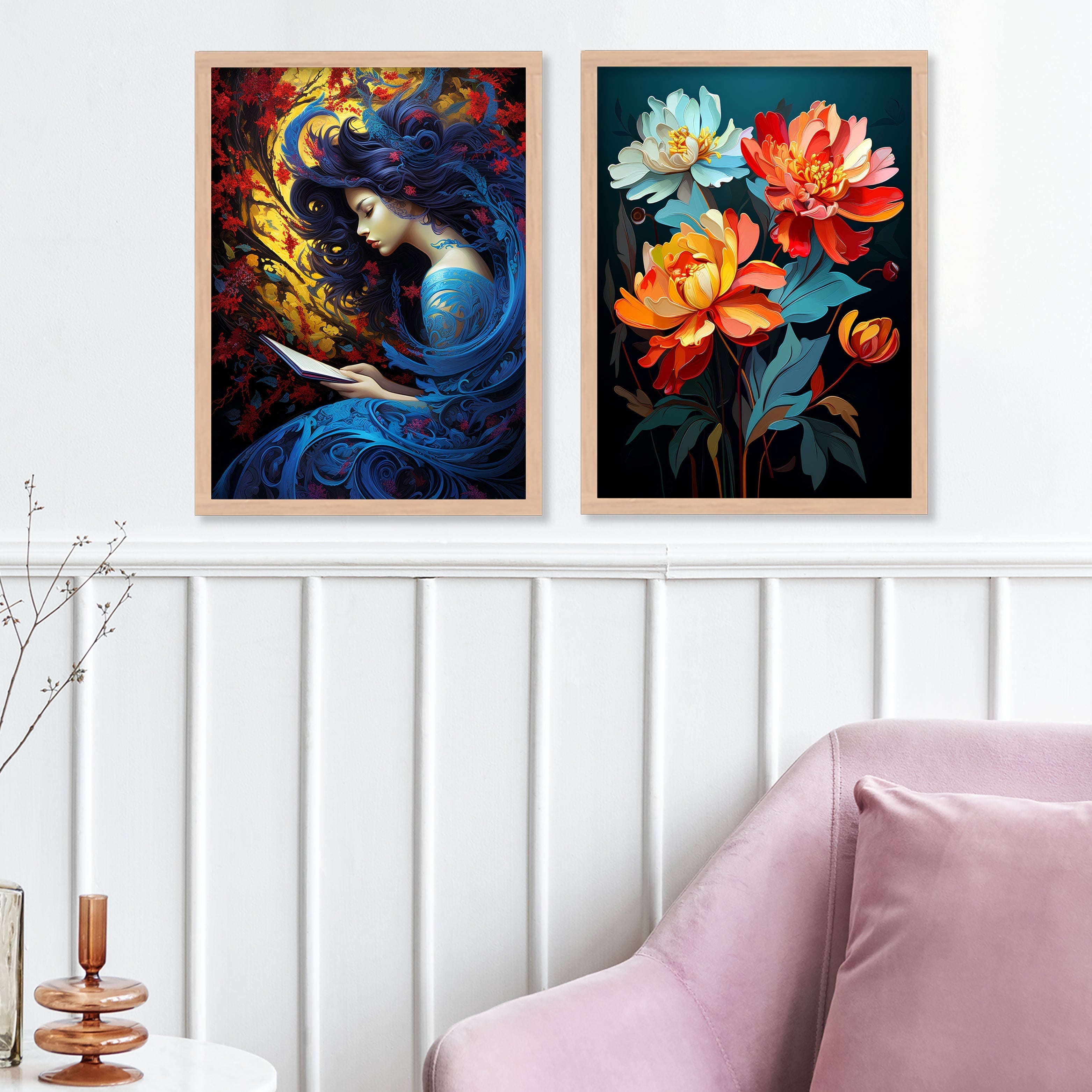 Coloured Flower Art