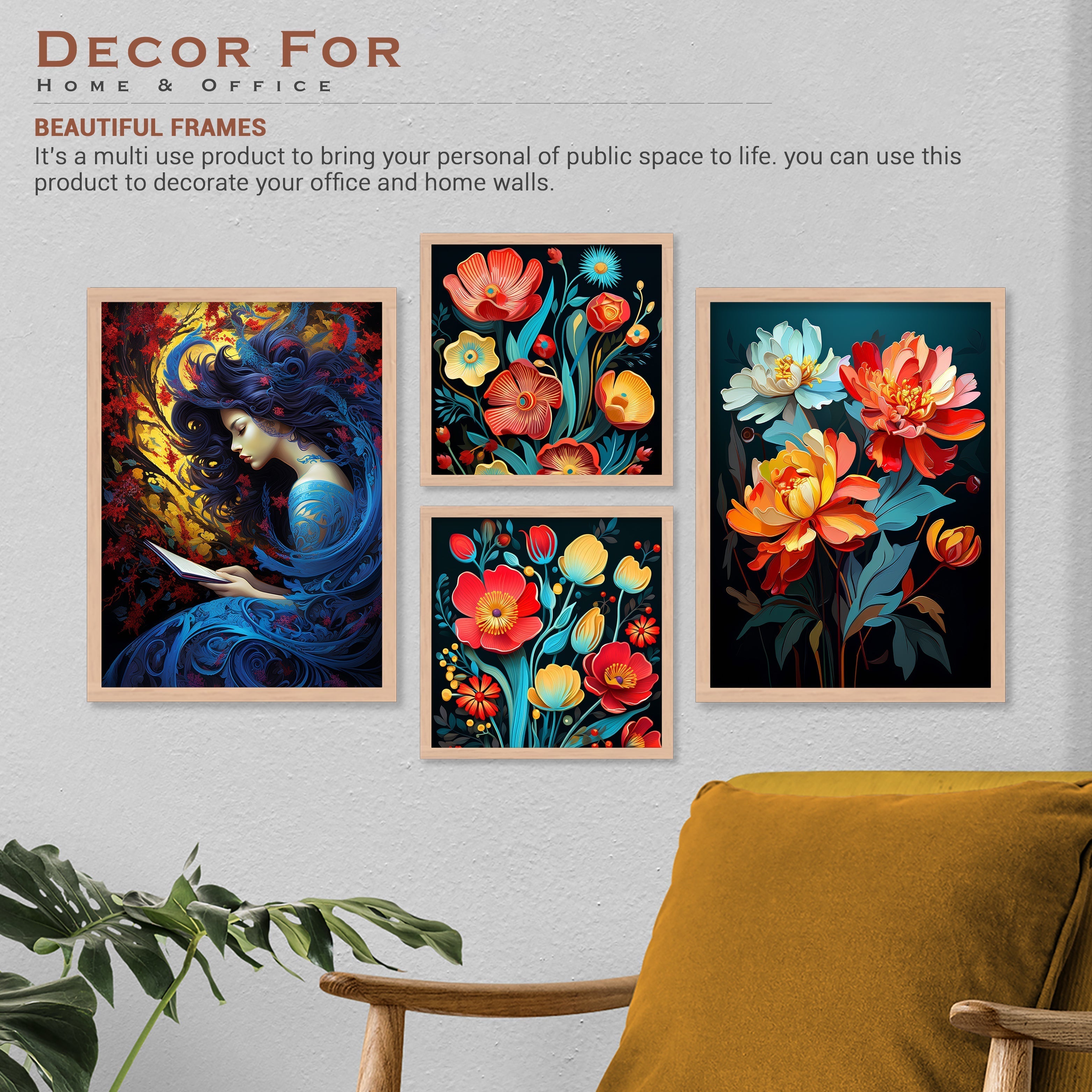 Coloured Flower Art
