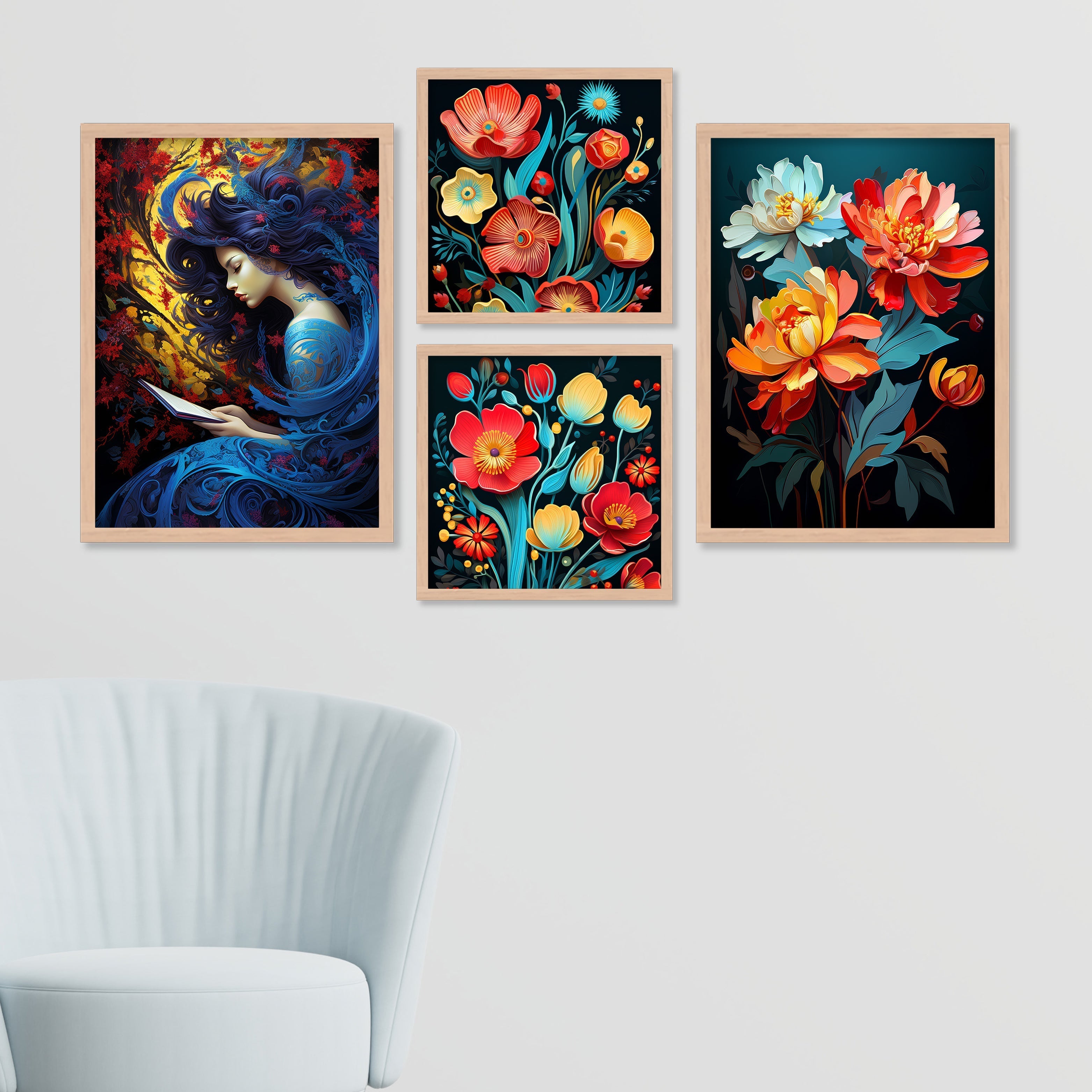Coloured Flower Art