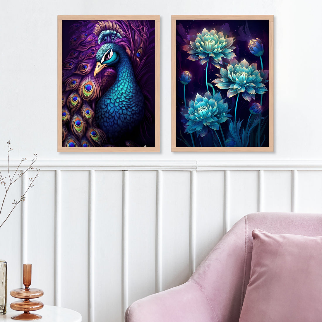 Sparkle Purple Colour Flower Art