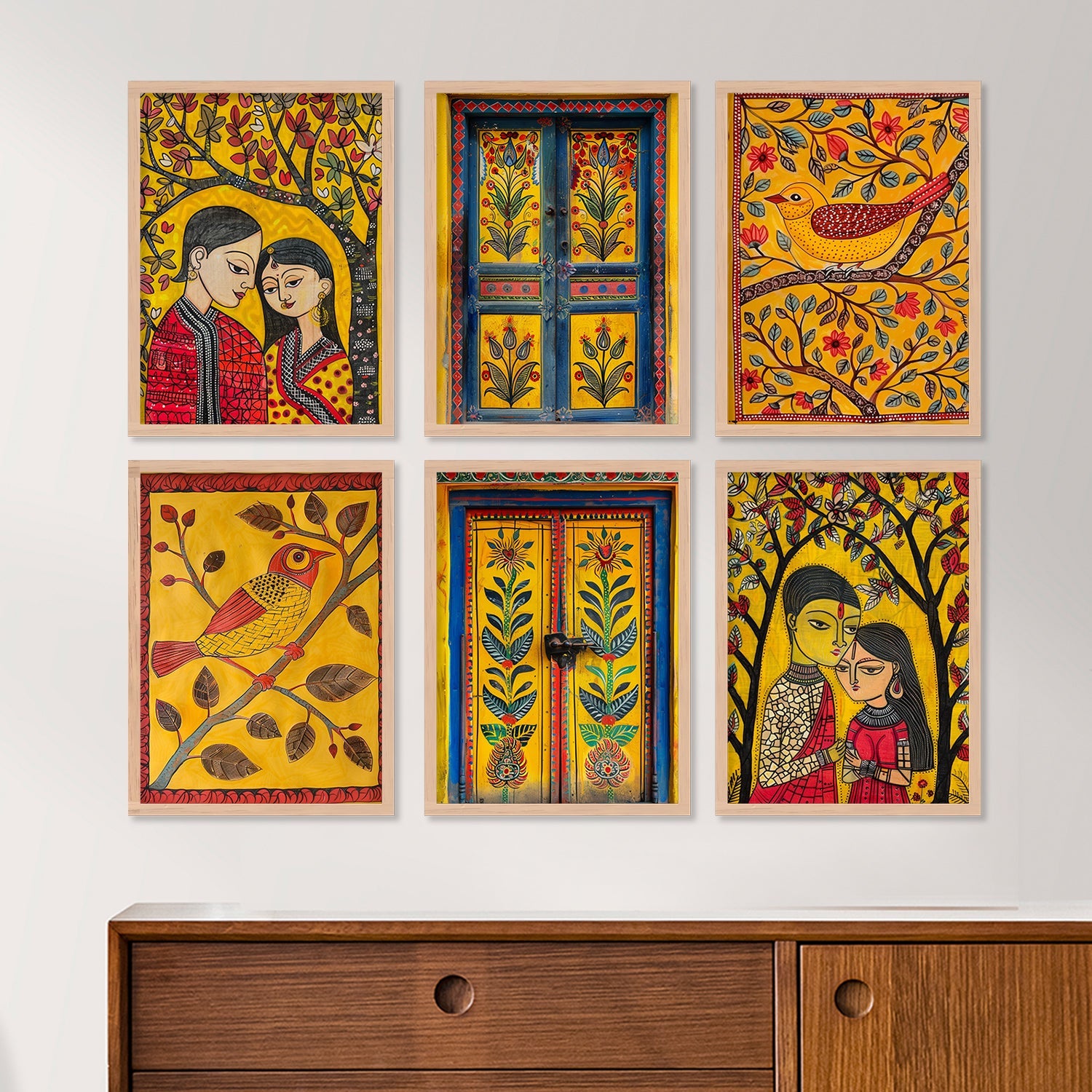 Love Garden Madhubani Wall Art