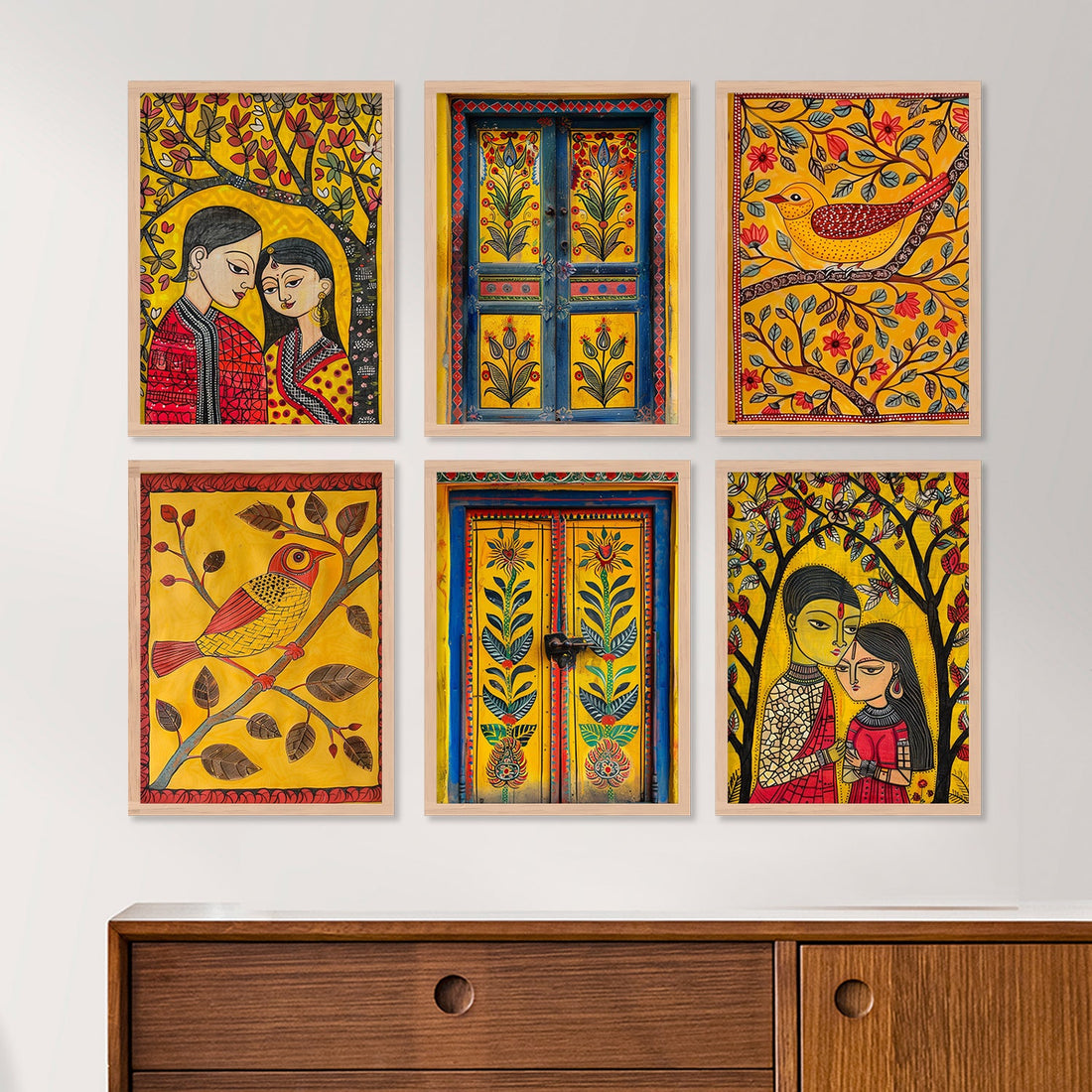 Love Garden Madhubani Wall Art