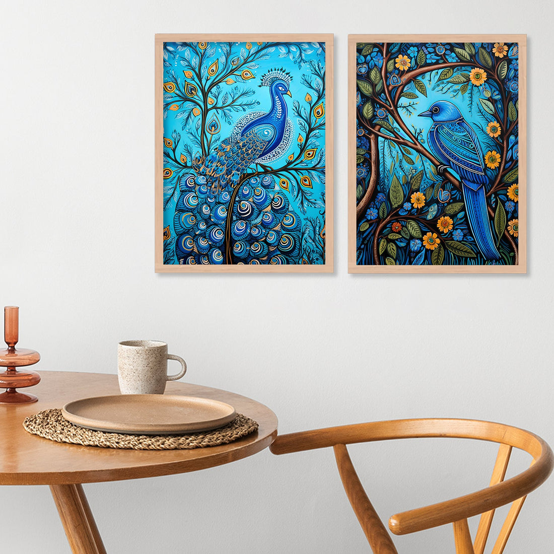 Peacock And Bird