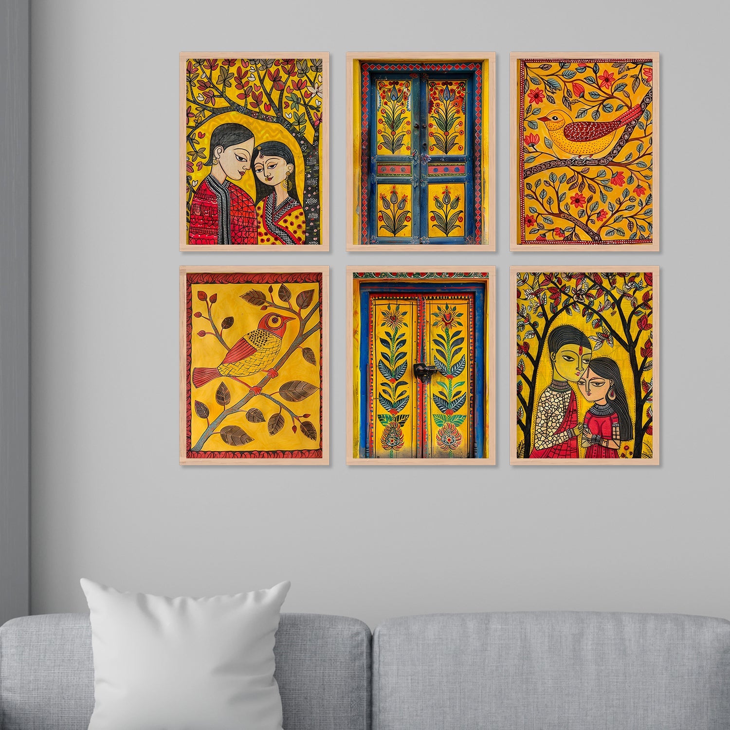 Love Garden Madhubani Wall Art