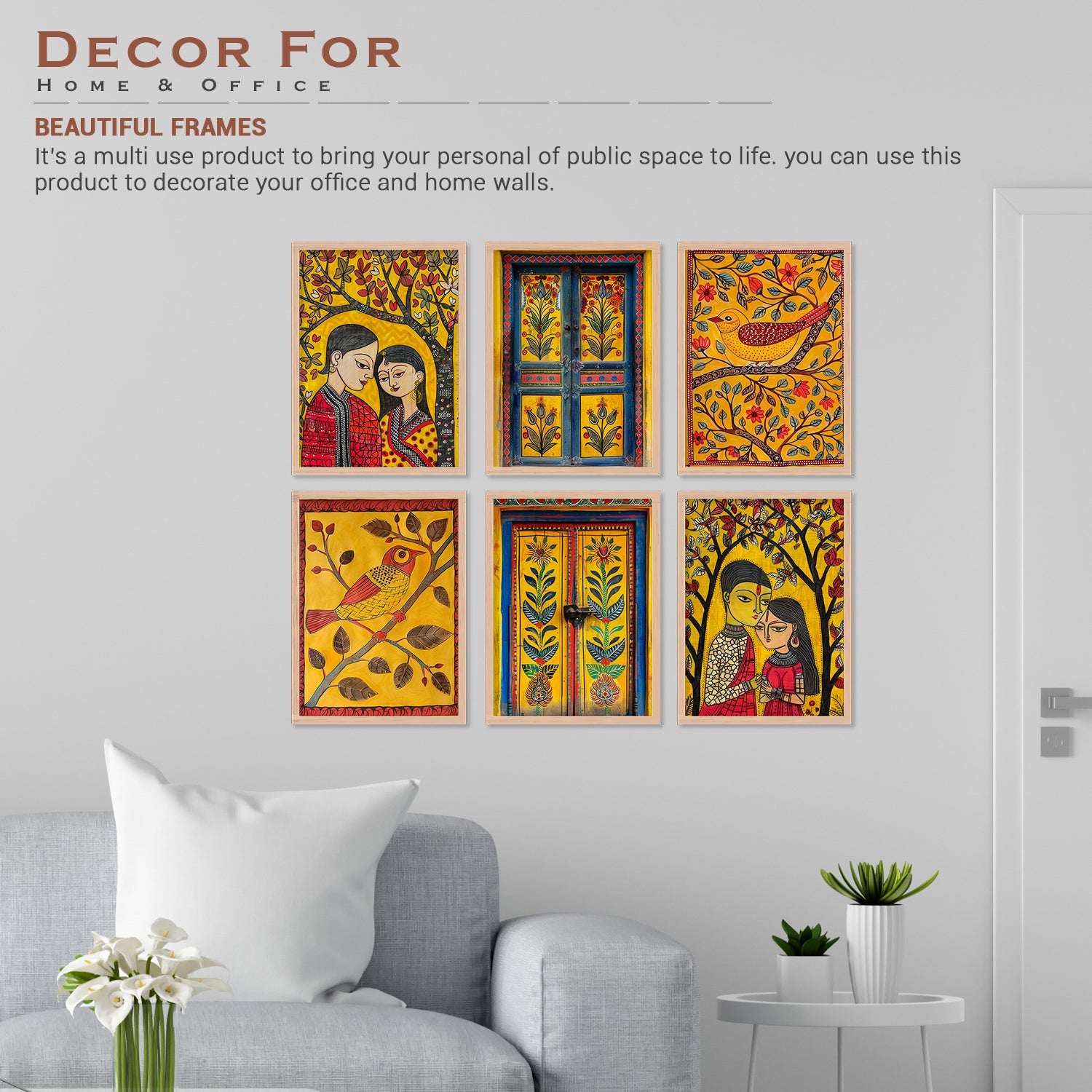 Love Garden Madhubani Wall Art