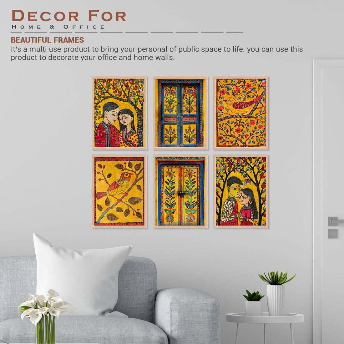 Love Garden Madhubani Wall Art