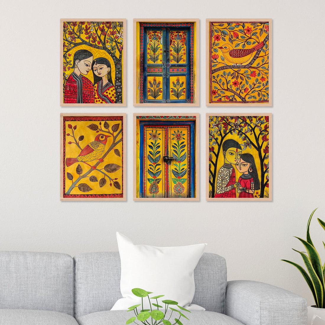 Love Garden Madhubani Wall Art
